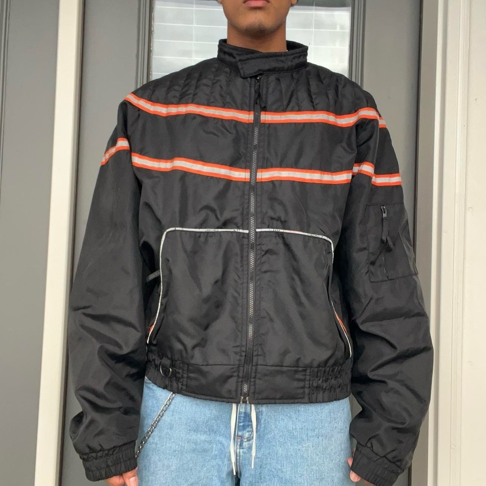 Vintage 90s/ Y2K USA Biker Windbreaker Jacket